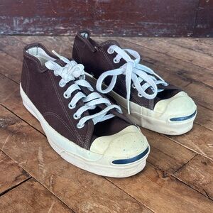 Converse Brown Canvas Sneakers with White Accents